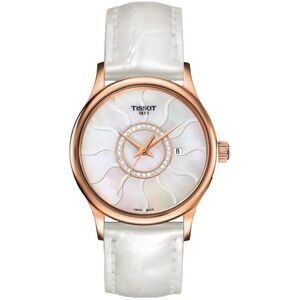 Tissot Women's T-Gold White MOP Dial Watch - T9142104611600